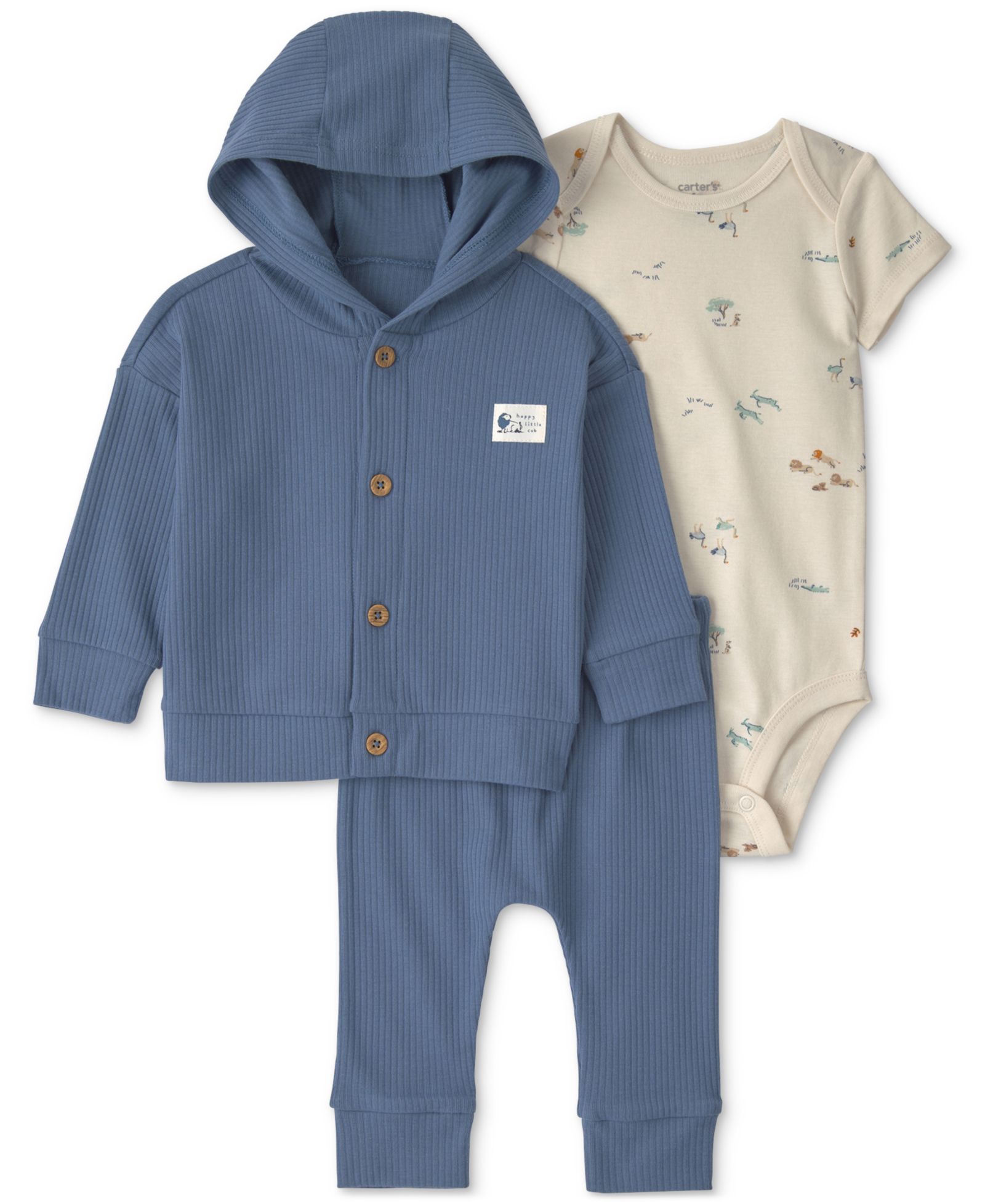 Комплект Carter's 3-piece: боди, кардиган и брюки