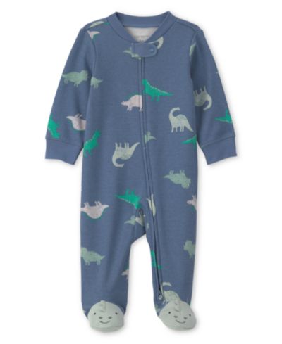 Carter's Baby Boy's Dinosaur Foot Art 2-Way Zip Sleep & Play
