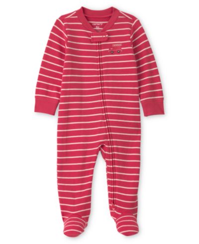 Детский комбинезон Carter's Baby Boy's Firetruck Striped 2-Way Zip Sleep & Play