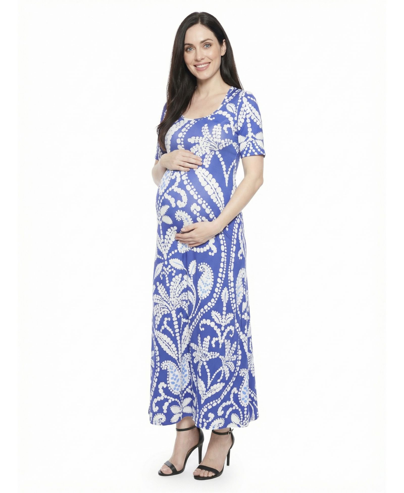 Женское платье 24seven Comfort Apparel Maternity Scoop Neck Maxi