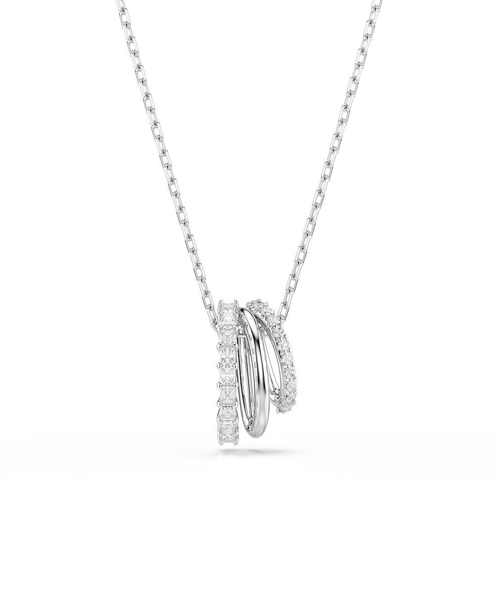 Swarovski Ожерелье с кольцами, позолоченная латунь, Rhodium-Plated