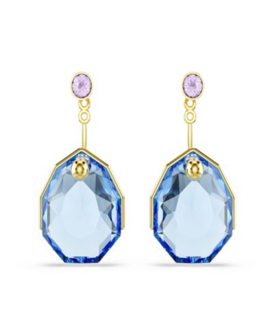 Серьги Swarovski Gold-Tone Plated Ice Blue Gema