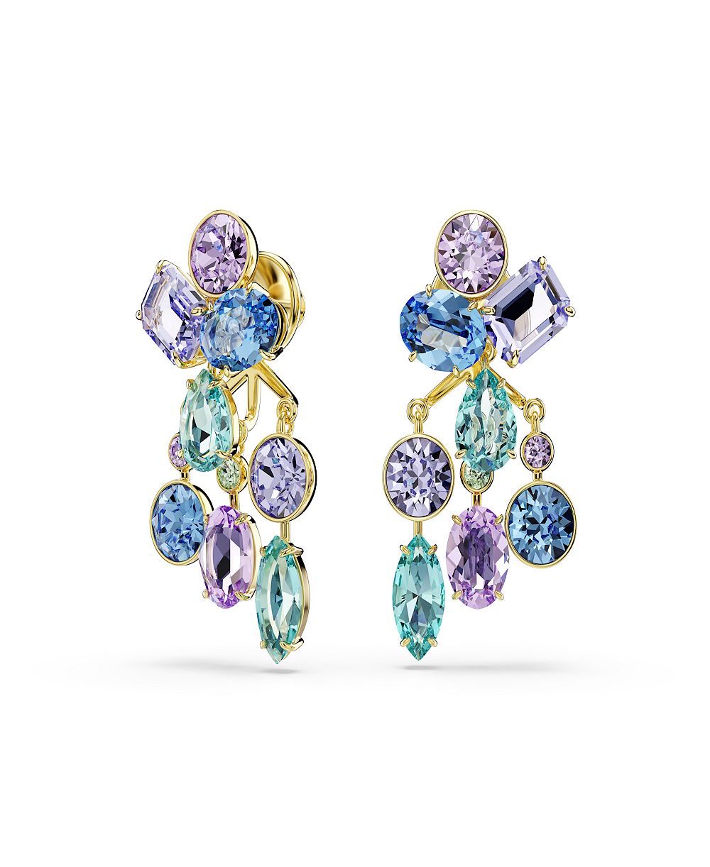 Swarovski Gold-Tone Plated Gema Jacket Earrings