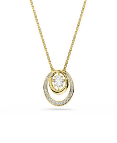 Золотистая подвеска Swarovski Hyperbola в виде кулона-ожерелья