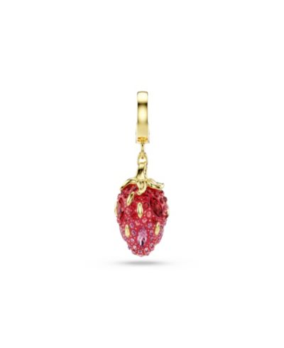 Подвеска-шарм Swarovski Gold-Tone Plated Brass Strawberry