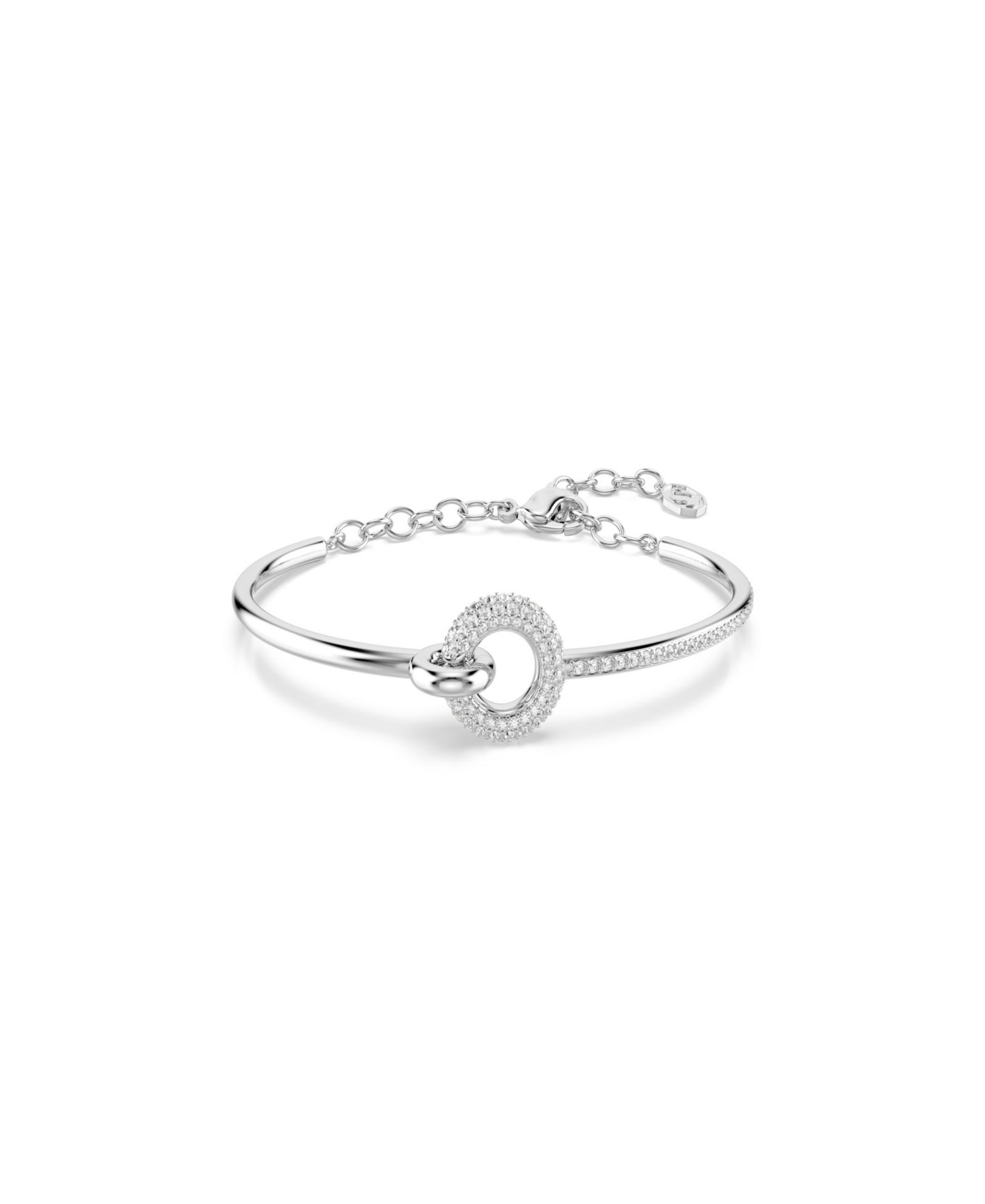 Swarovski Rhodium-Plated Dextera Bangle Bracelet