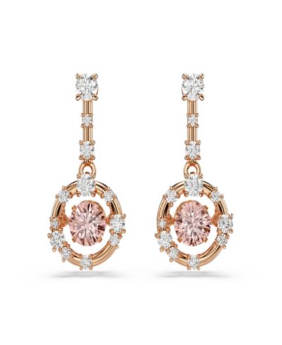 Swarovski Rose Gold-Tone Plated Star Inspired Drop Earrings