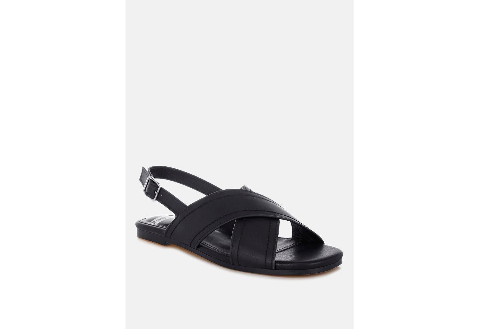 Rag & Co Women's Jamon Classic Cross-Strap Buckled Flats