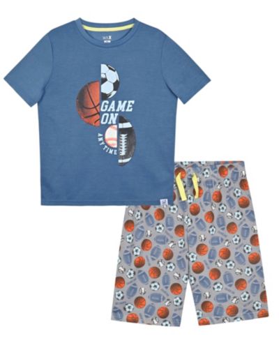 Max & Olivia Boys' 6-18 Short-Sleeve T-Shirt with Woven Shorts, 2-Piece Set