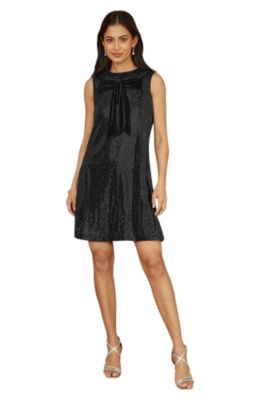 Yumi Women's Sequin Bow Tunic Shift Dress