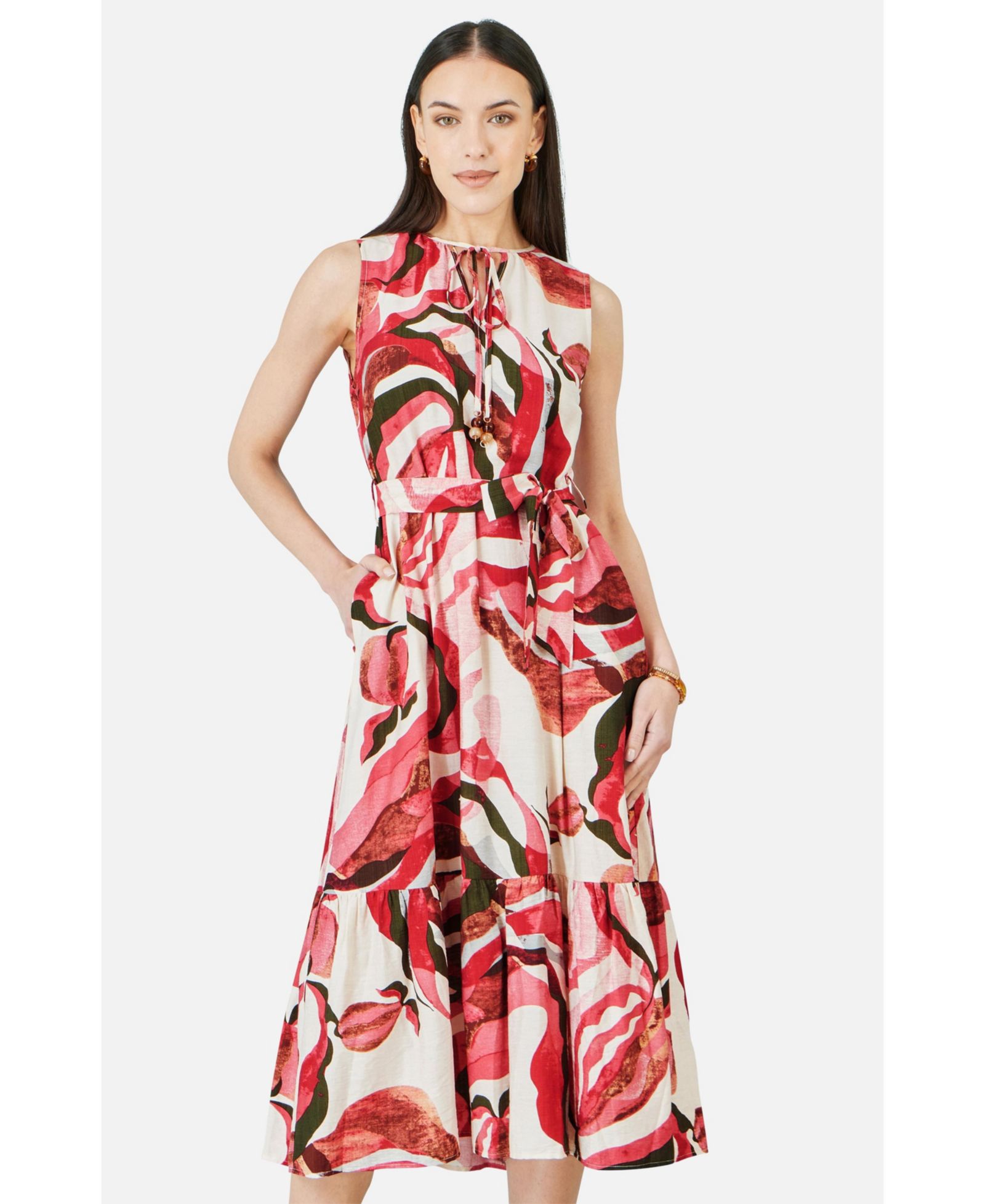 Женское миди-платье Yumi Swirl Print