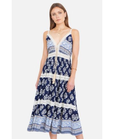 Женское летнее платье миди Yumi Paisley Print