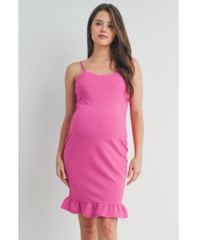 Женское платье Hello Miz Bodycon с бретелями и ворсистым подолом