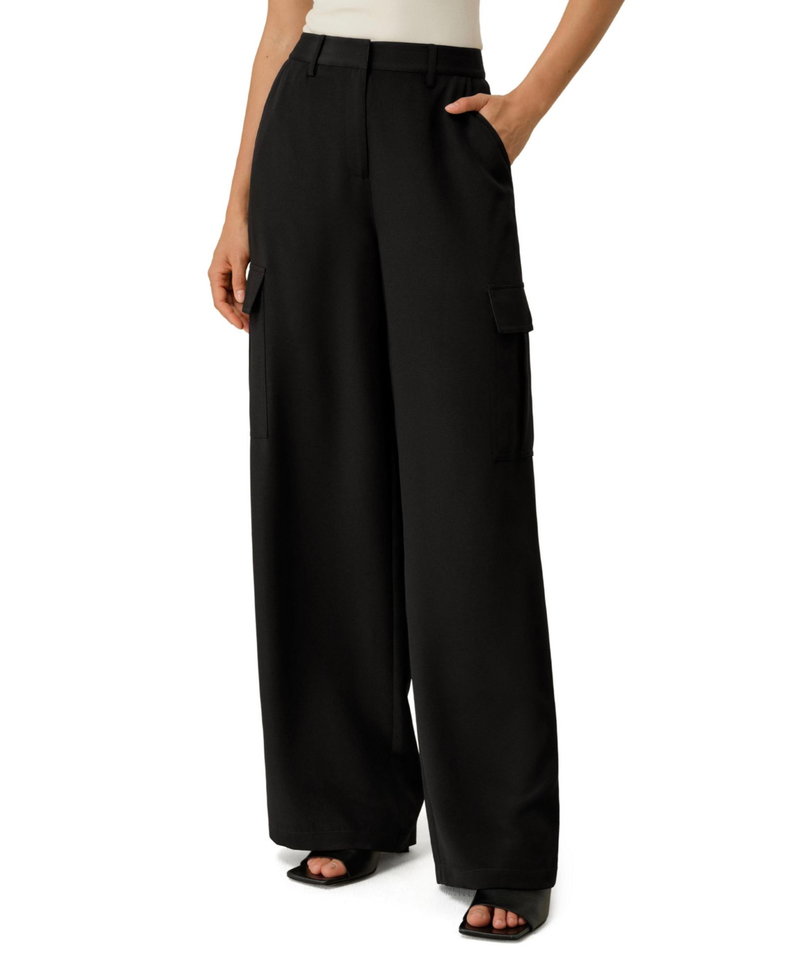 LILYSILK Women's Silk Crepe Cargo Pant