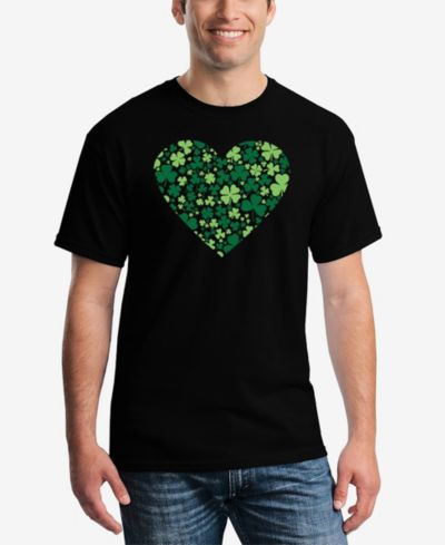 LA Pop Art Men's Clover Heart Word Art T-Shirt