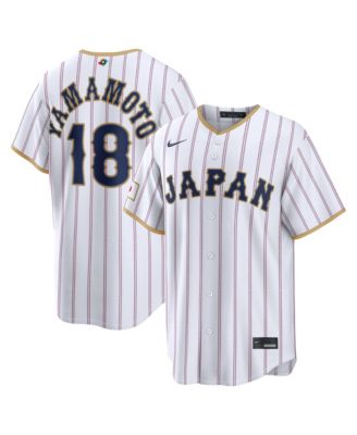 Мужская джерси Nike Yoshinobu Yamamoto White Japan Baseball 2026 World Baseball Classic Stadium Jersey