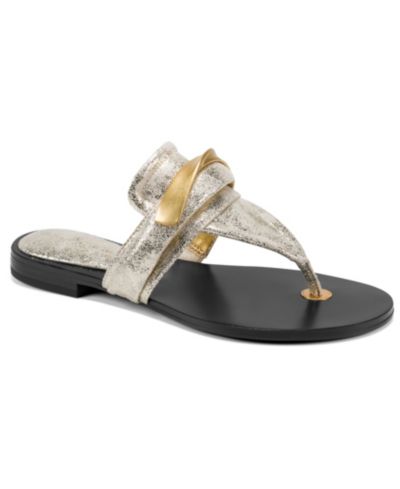 Donna Karan New York Women's Velvet Thong Flat Sandals
