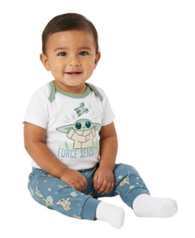 Disney Baby Детский комплект из боди и брюк Star Wars Yoda с коротким рукавом