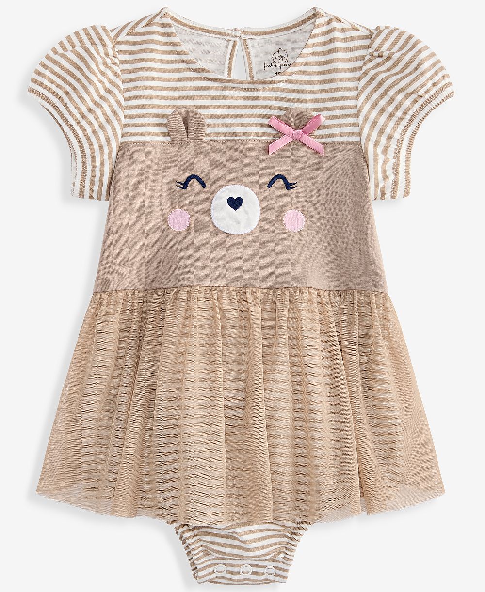 Детский комбинезон REISS Baby Girls' 0M-24M Striped Bear Skirted Sunsuit