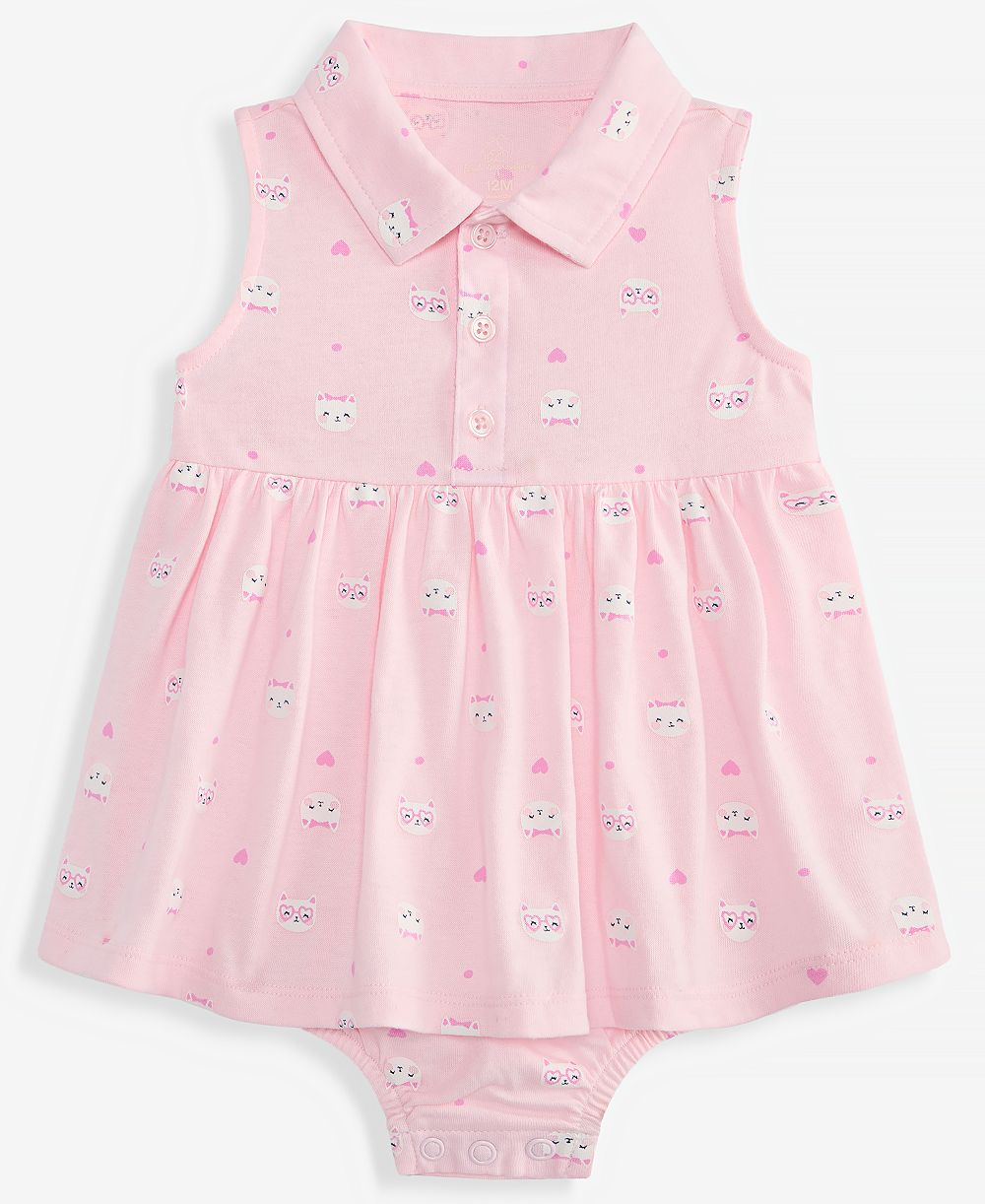 Сарафан-комбинезон First Impressions Baby Girls' 0M-24M Striped Cat Skirted