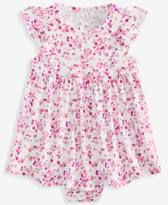 First Impressions Baby Girls' 0M-24M Floral-Print Skirted Sunsuit, Macy's Exclusive