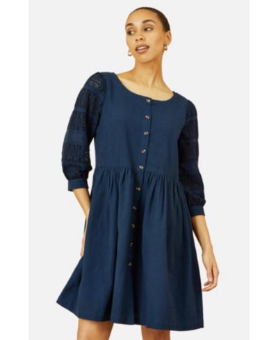 Платье Yumi Women's Broderie Anglaise Puff Sleeve