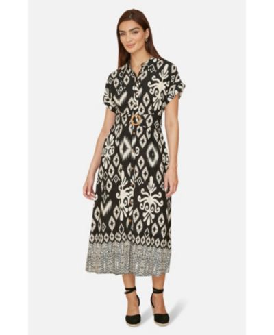Женское платье рубашка Yumi Geo Print Relaxed Midi