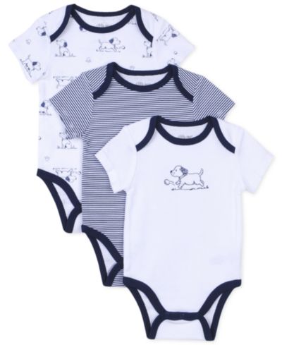 Little Me Детские боди с принтом Puppy Toile, упаковка 3 шт