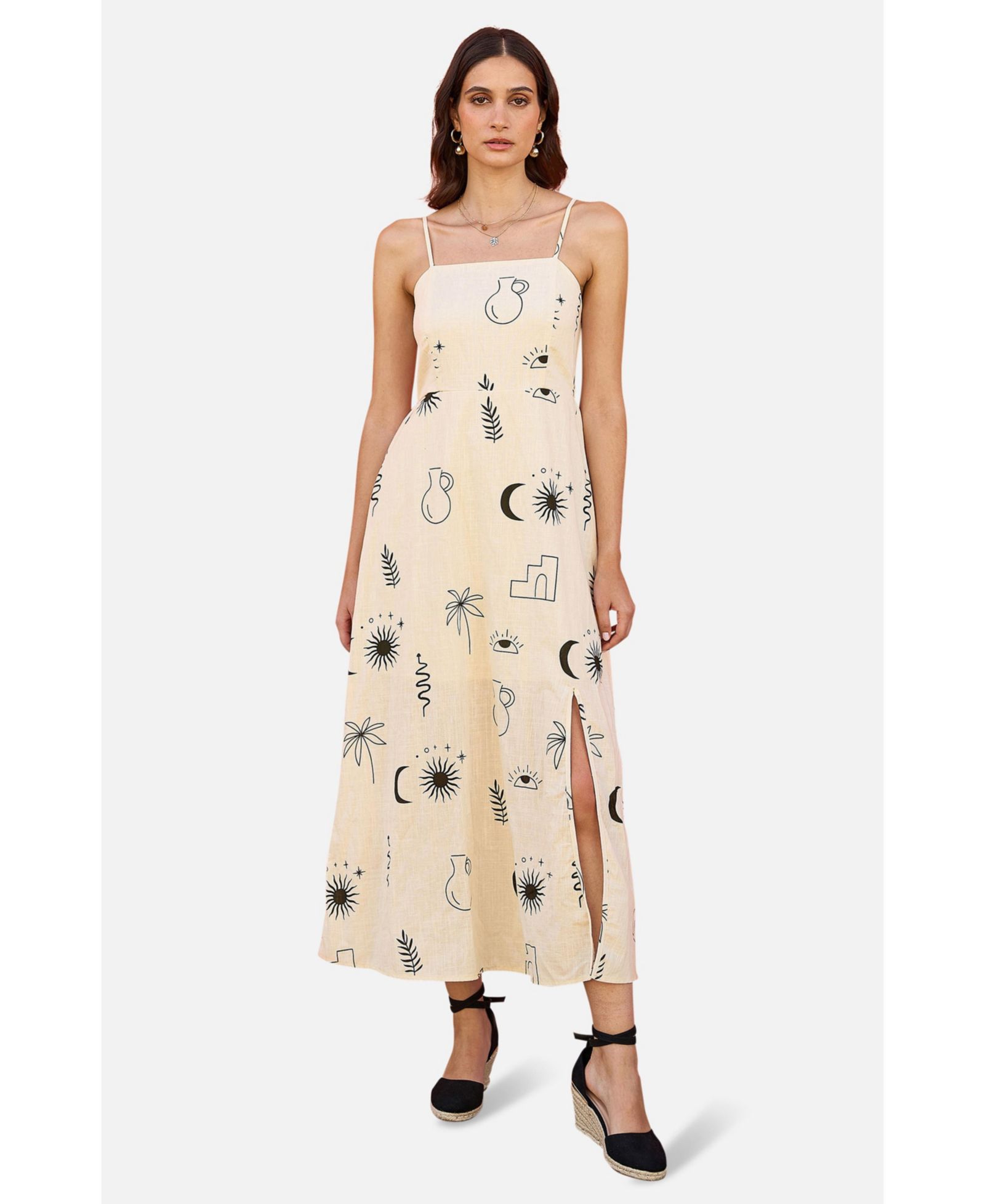 Yumi Женское миди платье Mystic Print