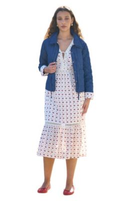 Yumi Women's Chambray Quilted Jacket