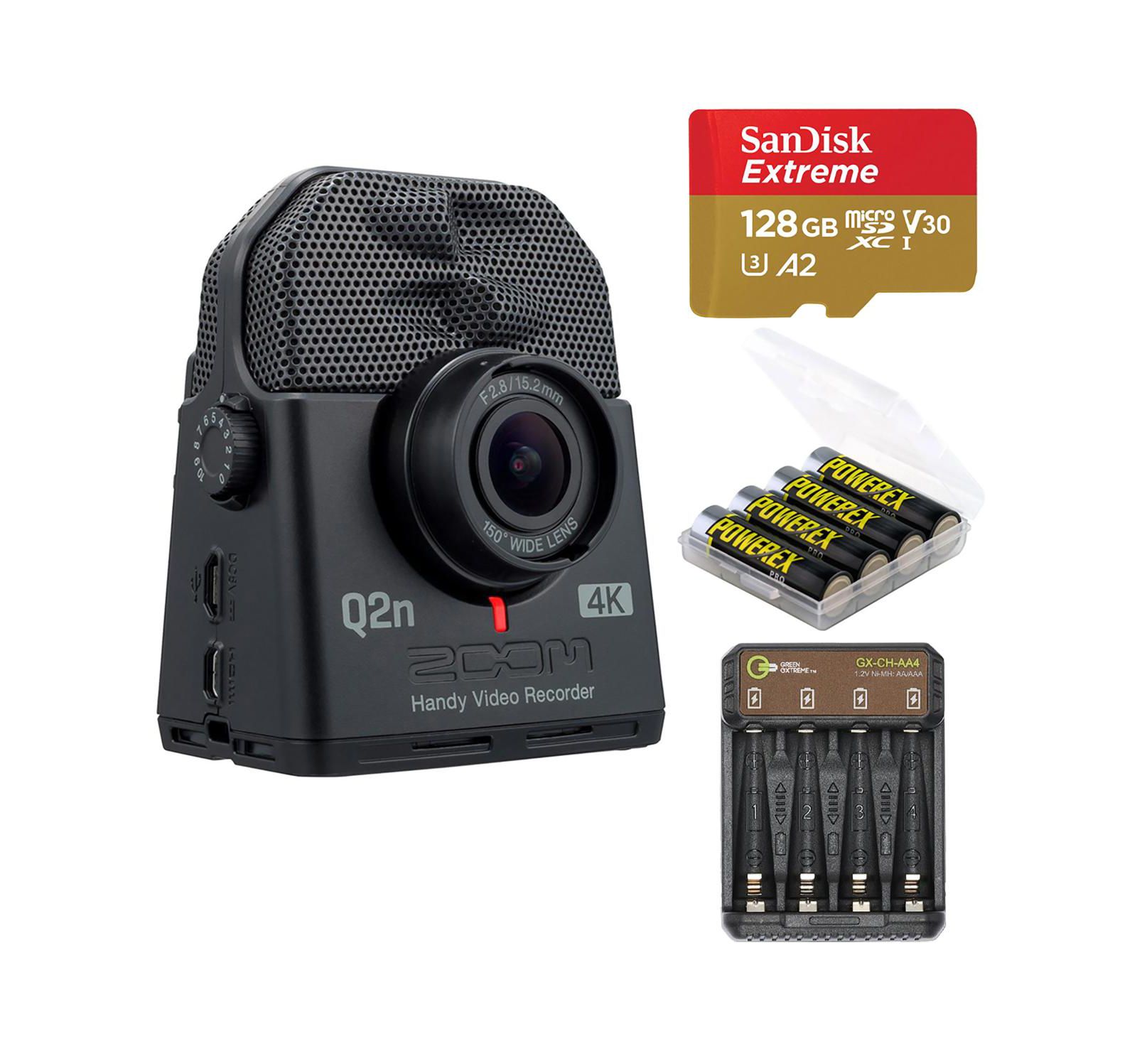 Zoom Q2n-4K Handy Video Recorder, Bundle with Accessory Kit