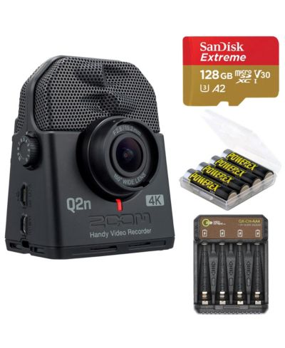 Zoom Q2n-4K Handy Video Recorder, Bundle with Accessory Kit