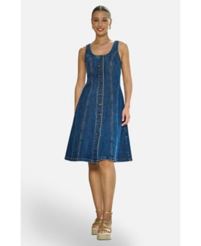 Женское облегающее платье Yumi Stretch Denim Panel