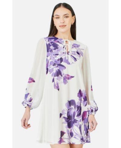 Женское туническое платье Yumi Keyhole Neck Floral