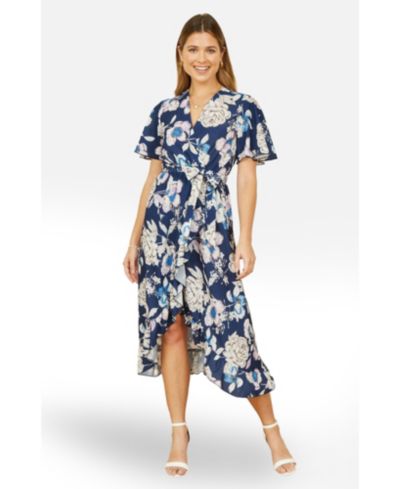 Женское миди-платье с цветочным принтом Yumi Wrap Dress