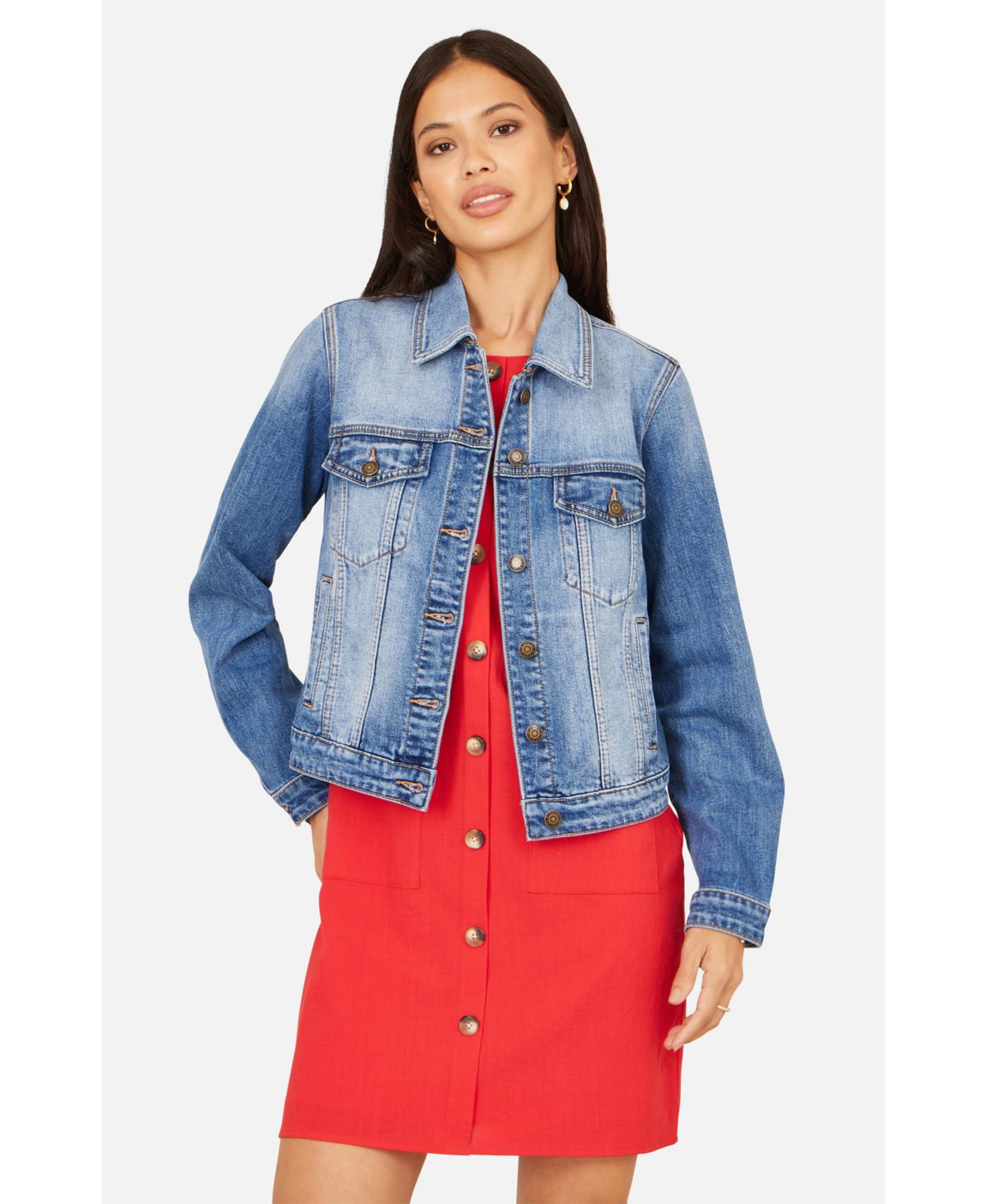 Женская джинсовая куртка Yumi Stretch Washed Denim