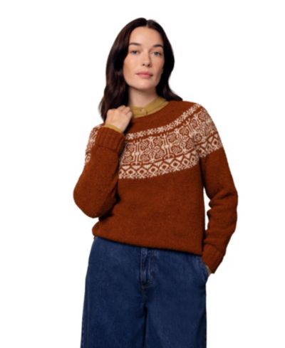 Celtic & Co. Women's Donegal Fair Isle Yoke Sweater
