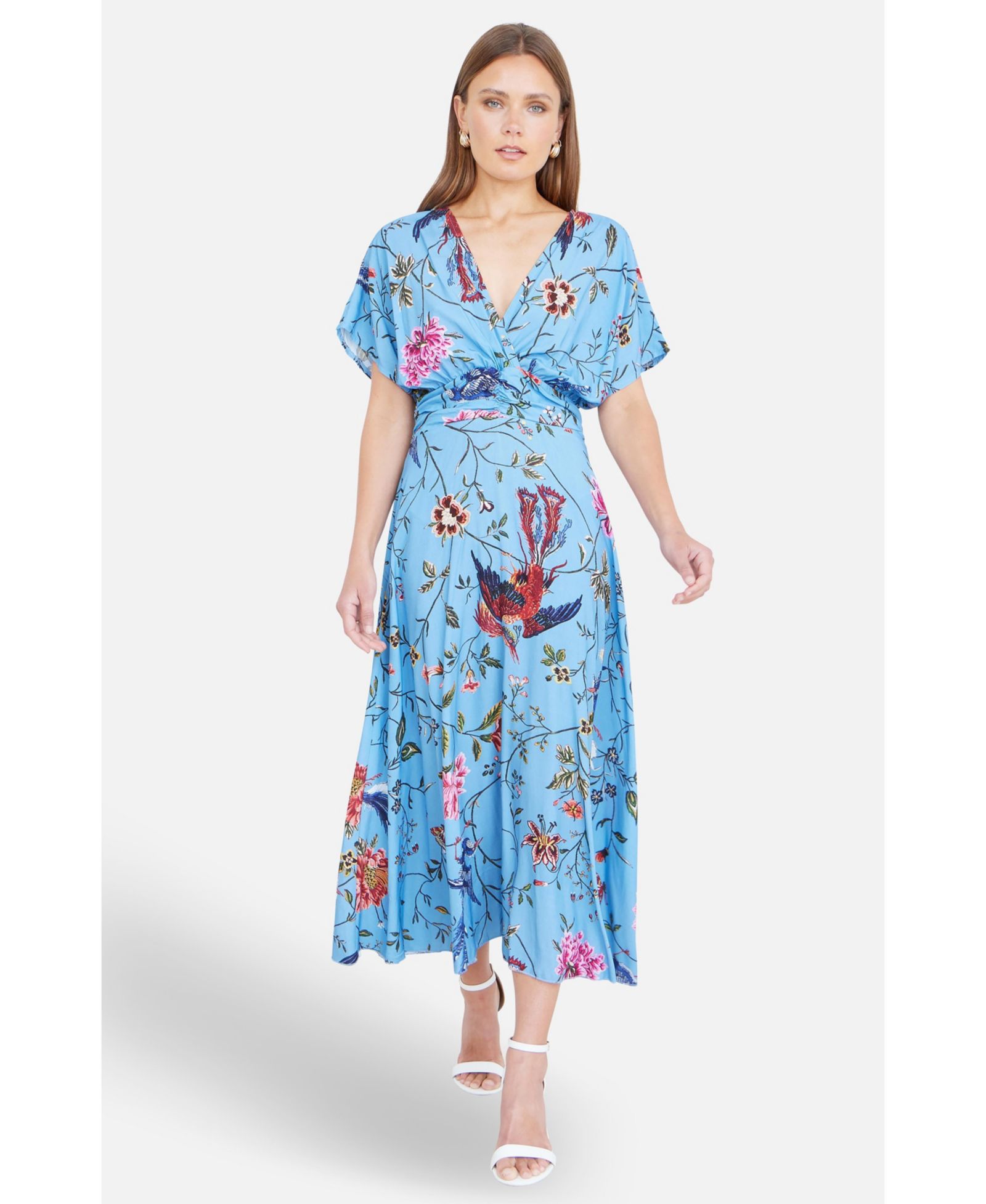 Платье Yumi Women's Bird And Floral Print Midi
