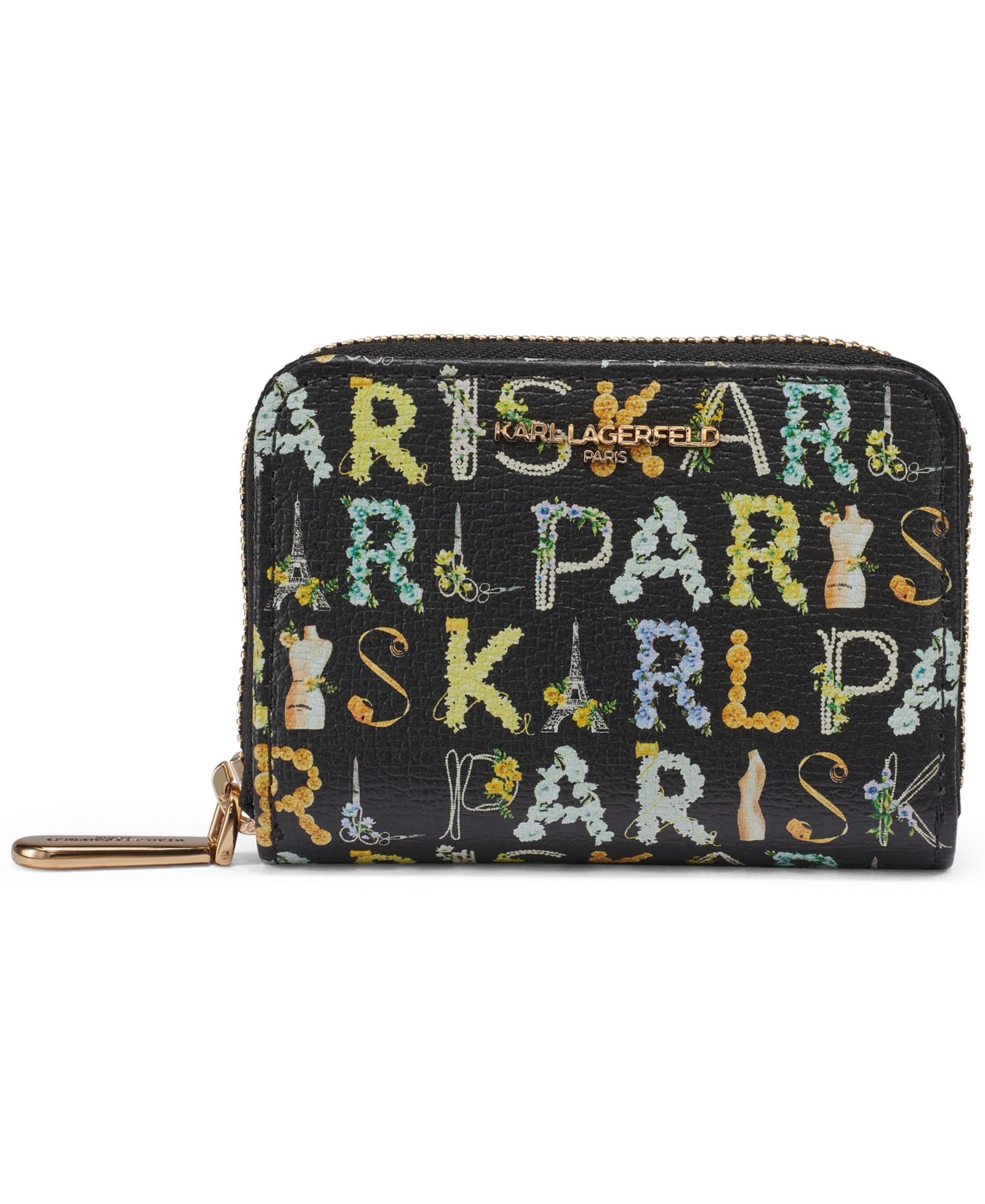 KARL LAGERFELD PARIS Zip Around Mini Wallet