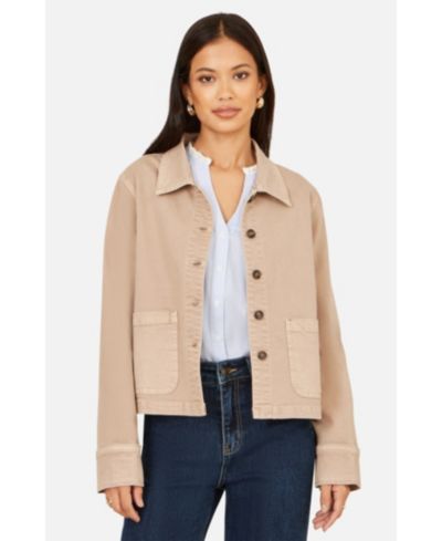 Yumi Women's Canvas Patch Pocket Jacket