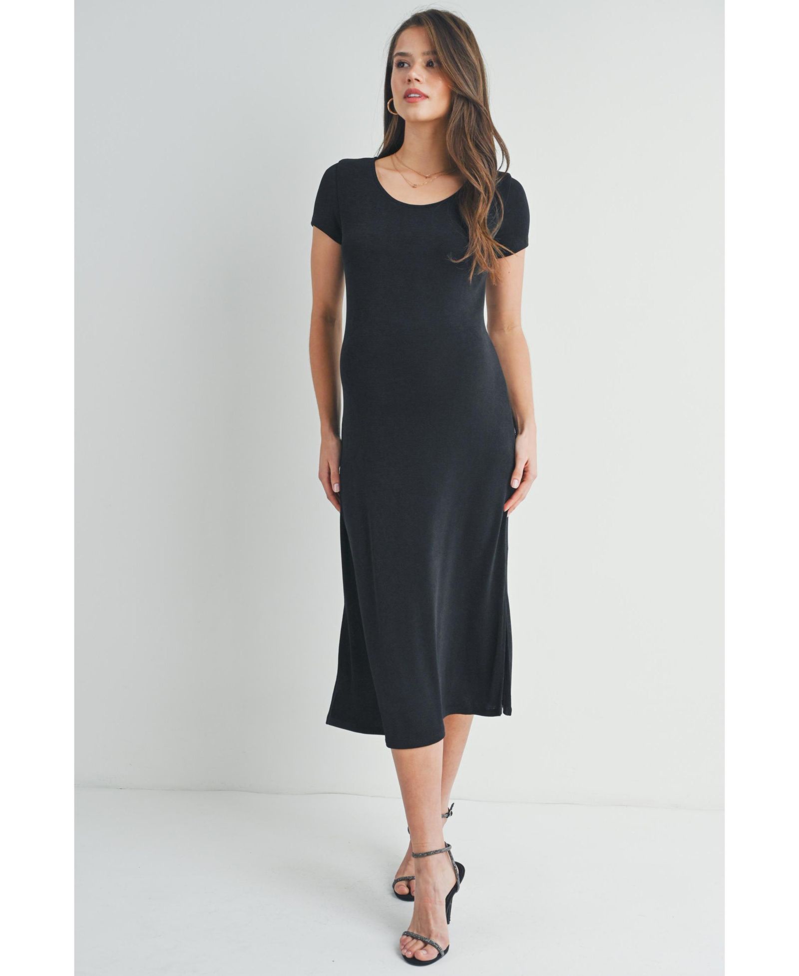 Женское платье миди Hello Miz Maternity Scoop Neck с разрезом