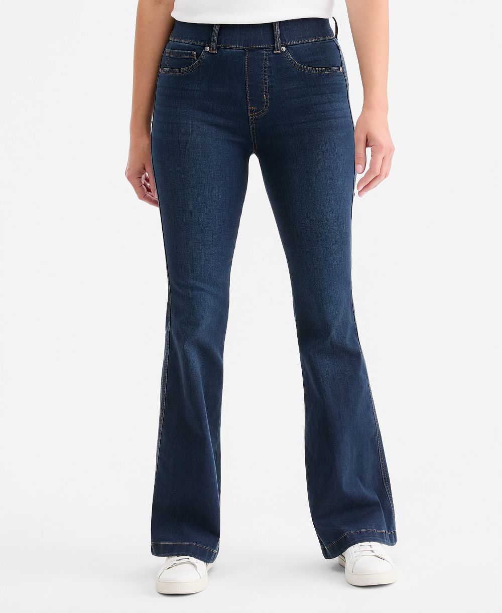 Style & Co Petite High-Waisted Flare Shaping Jeans, Macy's Exclusive