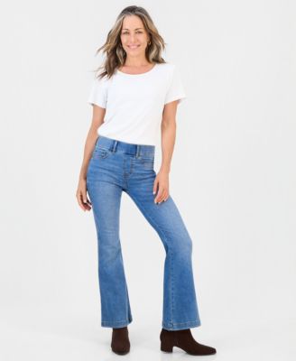 Style & Co Женские джинсы Bootcut с высокой посадкой на резинке, Petite