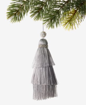 Holiday Lane золотистая блестящая елочная игрушка с кисточкой, эксклюзив Macy's