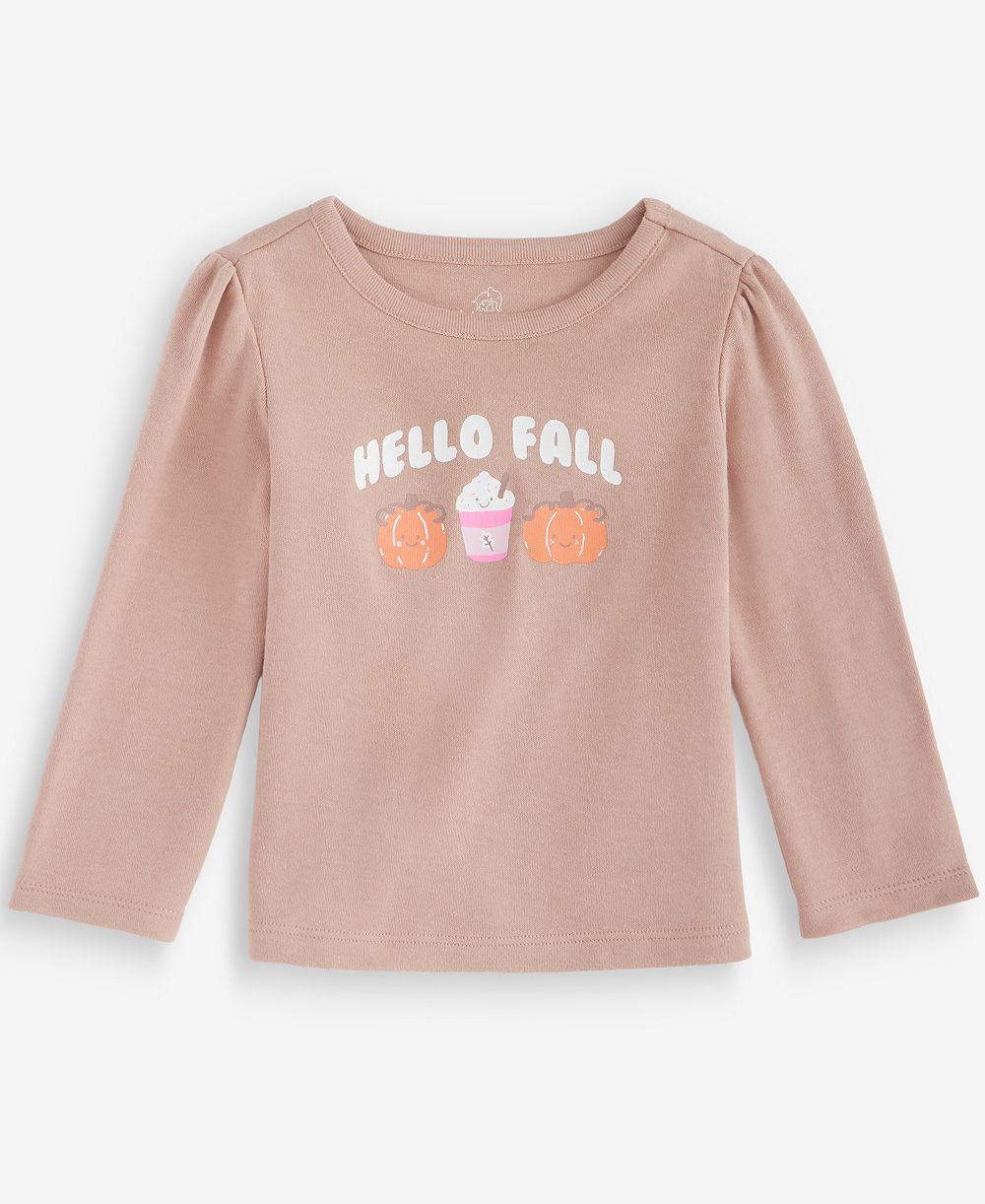 Детская футболка First Impressions Hello Fall с длинным рукавом