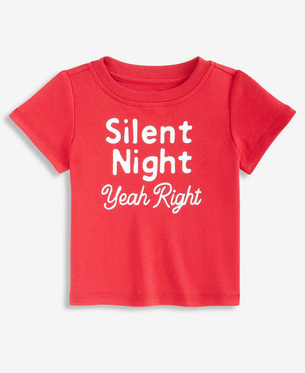 First Impressions Baby Boys' 3M-24M Mix & Match Short-Sleeve Silent Night T-Shirt, Macy's Exclusive