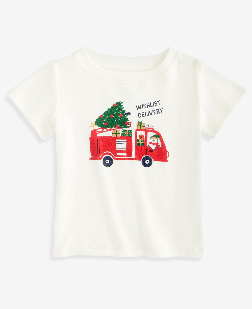 Мужская футболка First Impressions для младенцев 3M-24M с коротким рукавом, принт Wishlist Delivery