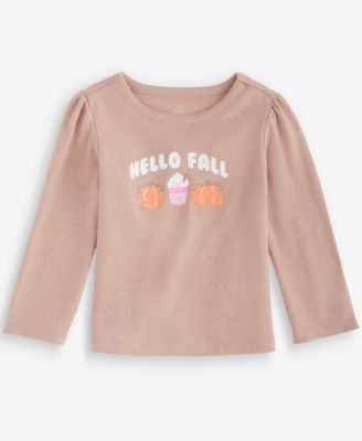Детская футболка First Impressions Hello Fall с длинным рукавом