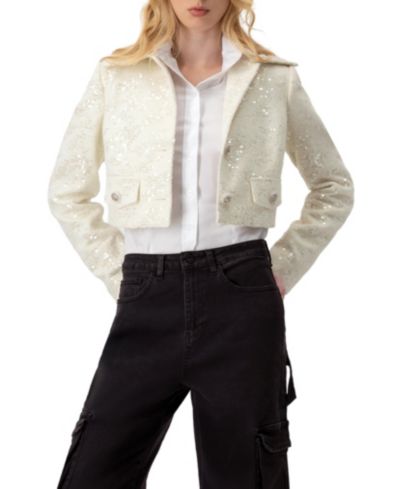 Ivonne Women's Short Sequin Jacket