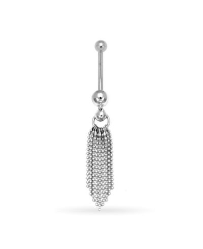 Серьга в пупок Curata Jewelry Solid 14K Gold Bead Tassel